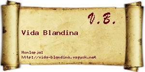 Vida Blandina névjegykártya